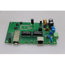 gigabit industrial PoE switch PCB board 2 puertos Din-rail 10/100/1000 Base con 1 Gigabit puerto SFP